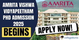 Amrita Vishwa Vidyapeetham PhD Admission 2025 Begins  Apply By December 15